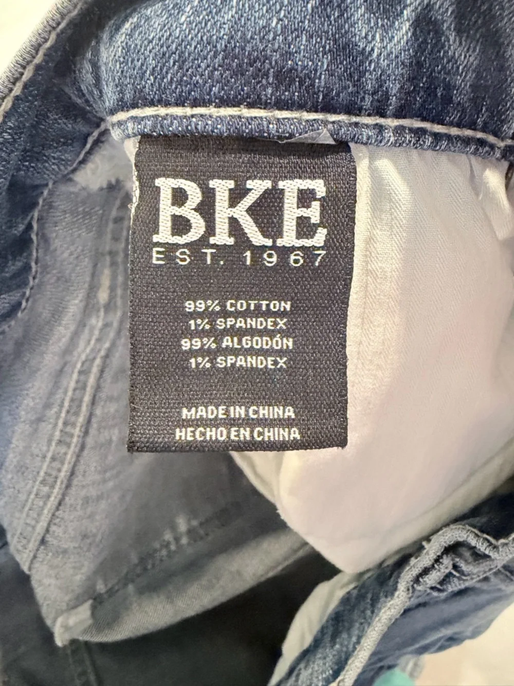 BKE Mason Straight Leg Jeans 32x30 Light Wash Stretch Denim